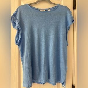 Linen Rolled Sleeve Top - Vineyard Vines - XL